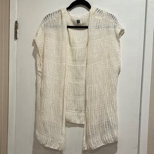 Roxy Cream Open-Knit Sweater